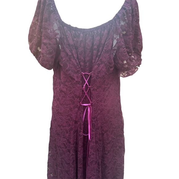 Thorn and Fable Lace Womens Midi Dress Size 2 Cottagecore Witchy Romantic Autumn - Picture 6 of 9